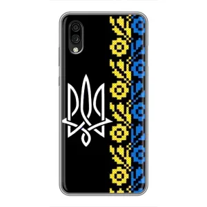 Силиконовый Чехол на ZTE Blade A5 (2020) (Герб и вышыванка)