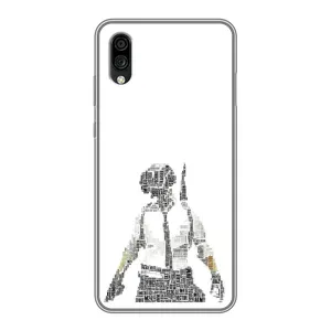 Силиконовый чехол с картинкой "Герой Pubg" на ZTE Blade A5 (2020) (Из букв)