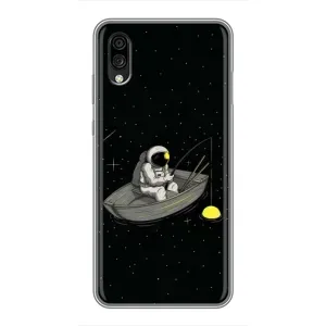 Силіконовый Чохол з принтом "Космонавти" на ZTE Blade A5 (2020) (Космонавт на рибалці)