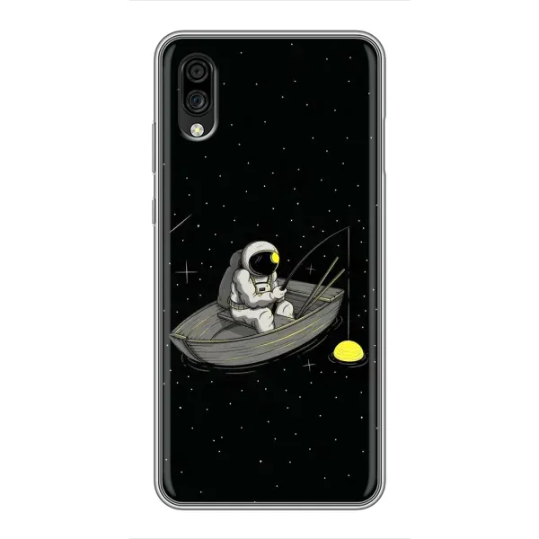Чехол с рисунком «Космонавт на рыбалке» для ZTE Blade A5 (2020)