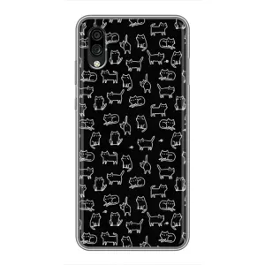 Чохол на тематику: Коти для ZTE Blade A5 (2020) (Котики на чорному)