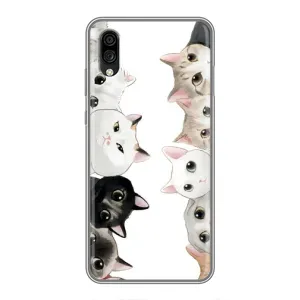 Силіконовий чохол з котиком для ZTE Blade A5 (2020) (Коти)