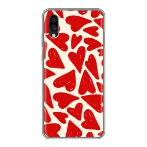 Чохли з тематикою "Маленькі Сердчеки" на ZTE Blade A5 (2020) (Червоні сердечки)