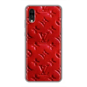 Текстурный Чехол Louis Vuitton для ЗТЕ Блейд А5 (2020) (Красный ЛВ)