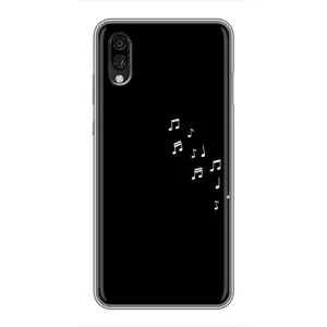 Чехол с картинками на черном фоне для ZTE Blade A5 (2020) (Ноты)