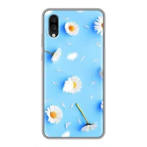 Чохол з Квітами для ZTE Blade A5 (2020) (ромашки на блакитному)