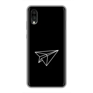 Чехол с картинками на черном фоне для ZTE Blade A5 (2020) (Самолетик)