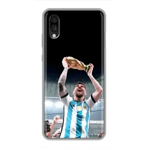 Чехлы Лео Месси Аргентина для ZTE Blade A5 (2020) (Счастливый Месси)
