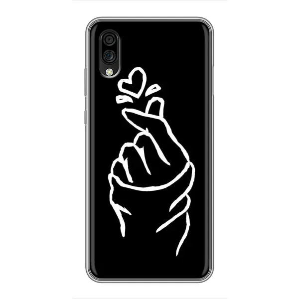 Чехол с рисунком «Сердце на черном» для ZTE Blade A5 (2020) Чехол с рисунком «Сердце на черном» для ZTE Blade A5 (2020)