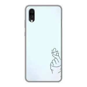 Чохол (Знак сердечка) для ZTE Blade A5 (2020) (Сердечко на блакитному)