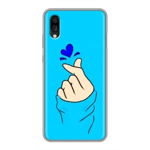 Чохол (Знак сердечка) для ZTE Blade A5 (2020) (Сердечко на синоьому)