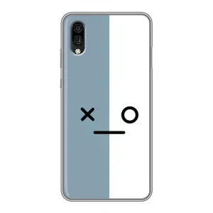 Силиконовые Чехлы (смешные стикеры) для ZTE Blade A5 (2020) (Серо-белый)