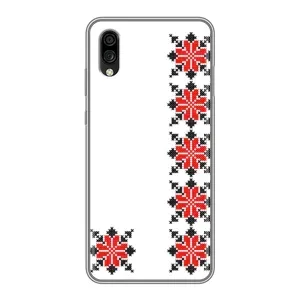 Силиконовый Чехол на ZTE Blade A5 (2020) с картинкой Вышиванки (Силуэт вышиванки)