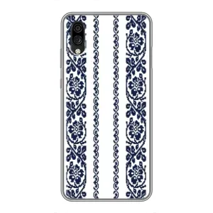 Силиконовый Чехол на ZTE Blade A5 (2020) с картинкой Вышиванки (Синяя вышиванка)