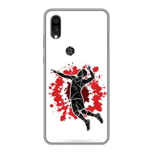 Чехлы с принтом Спортивная тематика для ZTE Blade A5 (2020) (Волейболист)