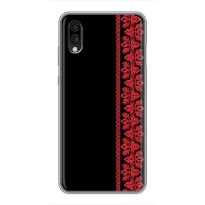 Силиконовый Чехол на ZTE Blade A5 (2020) с картинкой Вышиванки (Вышиванка на черном)