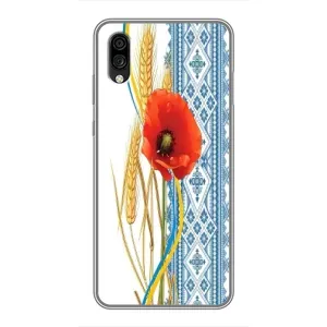 Силиконовый Чехол на ZTE Blade A5 (2020) с картинкой Вышиванки (Вышиванка с цветком)