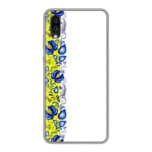 Силиконовый Чехол на ZTE Blade A5 (2020) с картинкой Вышиванки (Желто-синяя вышиванка)