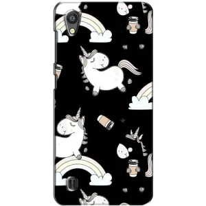 Чехол Unicorn на ZTE Blade A5 (Единорог с кофе)