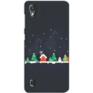 Силиконовый бампер на рождество для ZTE Blade A5 (Город зимний)