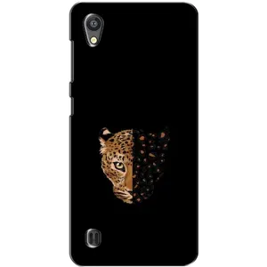 Чехол с леопардовым принтом на ZTE Blade A5 (Леопард на черном)