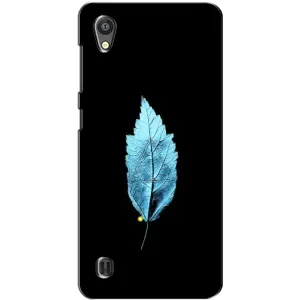 Чохол з картинками на чорному фоні для ZTE Blade A5 (Листя)