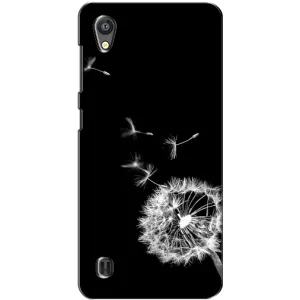 Силіконовий Чохол з кульбабками на ZTE Blade A5 (Кульбабка на чорному)