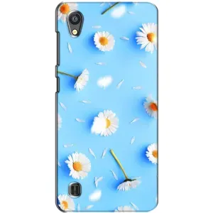 Чохол з Квітами для ZTE Blade A5 (ромашки на блакитному)