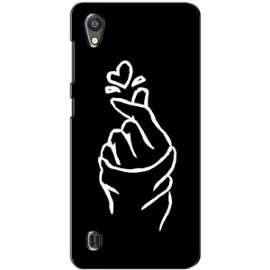 Чохол (Знак сердечка) для ZTE Blade A5 (Сердечко на чорному)