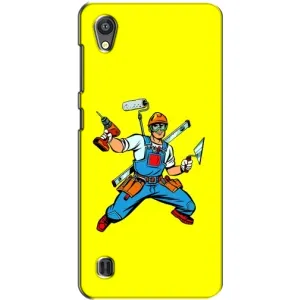 Силиконовый бампер (Работники) на ZTE Blade A5 (Строитель)