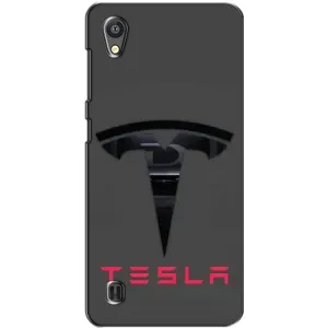 Силиконовый бампер с картинкой машины на ZTE Blade A5 (Logo TESLA)