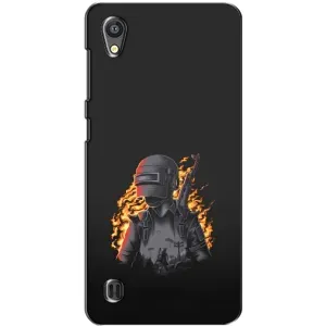 Силиконовый чехол с картинкой "Герой Pubg" на ZTE Blade A5 (В огне)