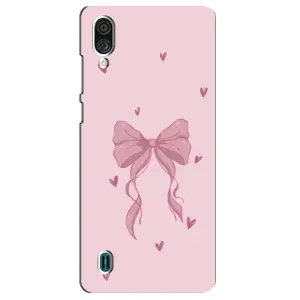 Чехол банты для ZTE Blade A51 Lite (Бант на розовом)