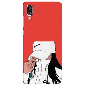 Силіконовый Чохол на ZTE Blade A51 Lite з картинкой Модных девушек (Дівчина Nike)