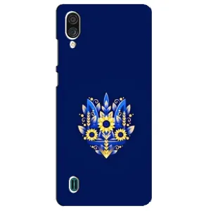Чохол з картинкою (Патріотичний ГЕРБ) на ZTE Blade A51 Lite (Герб в квітах)