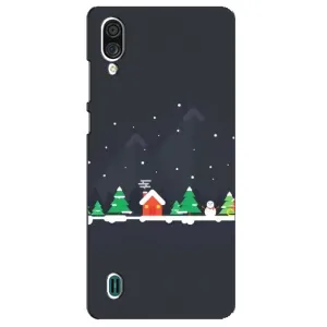 Силіконовий бампер на різдво для ZTE Blade A51 Lite (Місто зимове)