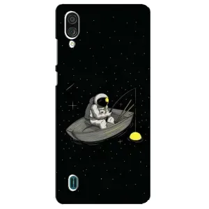 Силиконовый Чехол с принтом "Космонавты" на ZTE Blade A51 Lite (Космонавт на рыбалке)