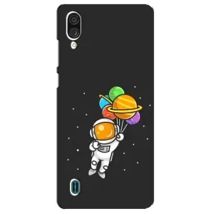 Силиконовый Чехол с принтом "Космонавты" на ZTE Blade A51 Lite (Космонавт с шариками)