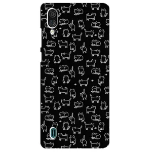 Чохол на тематику: Коти для ZTE Blade A51 Lite (Котики на чорному)