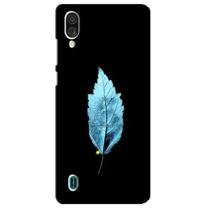 Чехол с картинками на черном фоне для ZTE Blade A51 Lite (Листочек)