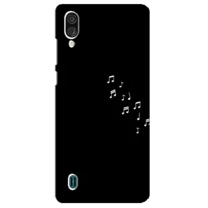 Чехол с картинками на черном фоне для ZTE Blade A51 Lite (Ноты)