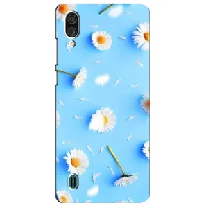 Чохол з Квітами для ZTE Blade A51 Lite (ромашки на блакитному)