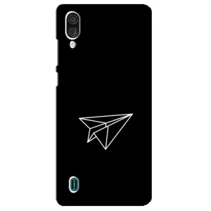 Чехол с картинками на черном фоне для ZTE Blade A51 Lite (Самолетик)