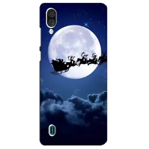 Чохол Санта Клаус для ZTE Blade A51 Lite (Санта - місяць)