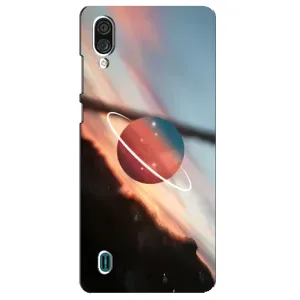 Чехол (ТПУ) с планетами на ZTE Blade A51 Lite (Сатурн)