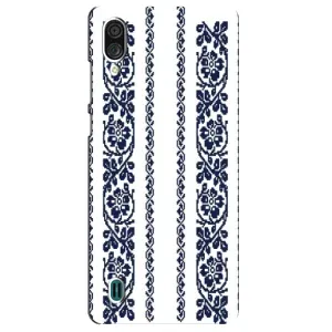 Силиконовый Чехол на ZTE Blade A51 Lite с картинкой Вышиванки (Синяя вышиванка)