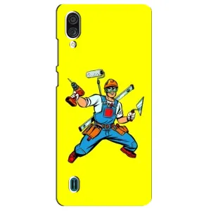 Силиконовый бампер (Работники) на ZTE Blade A51 Lite (Строитель)