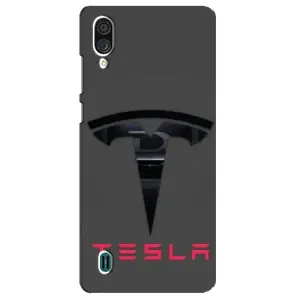 Силиконовый бампер с картинкой машины на ZTE Blade A51 Lite (Logo TESLA)