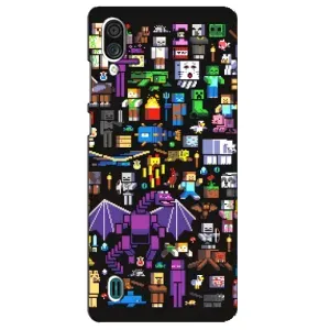 Чехол майнкрафт для ZTE Blade A51 Lite (Все персонажи)