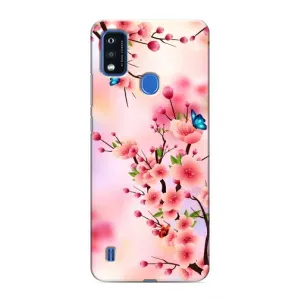 Чехол с принтом САКУРЫ на ZTE Blade A51 (Бабочки на сакуре)